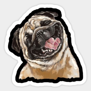 Pug Life Legends Stylish Doggy Tee, Canine Couture Triumphs Sticker